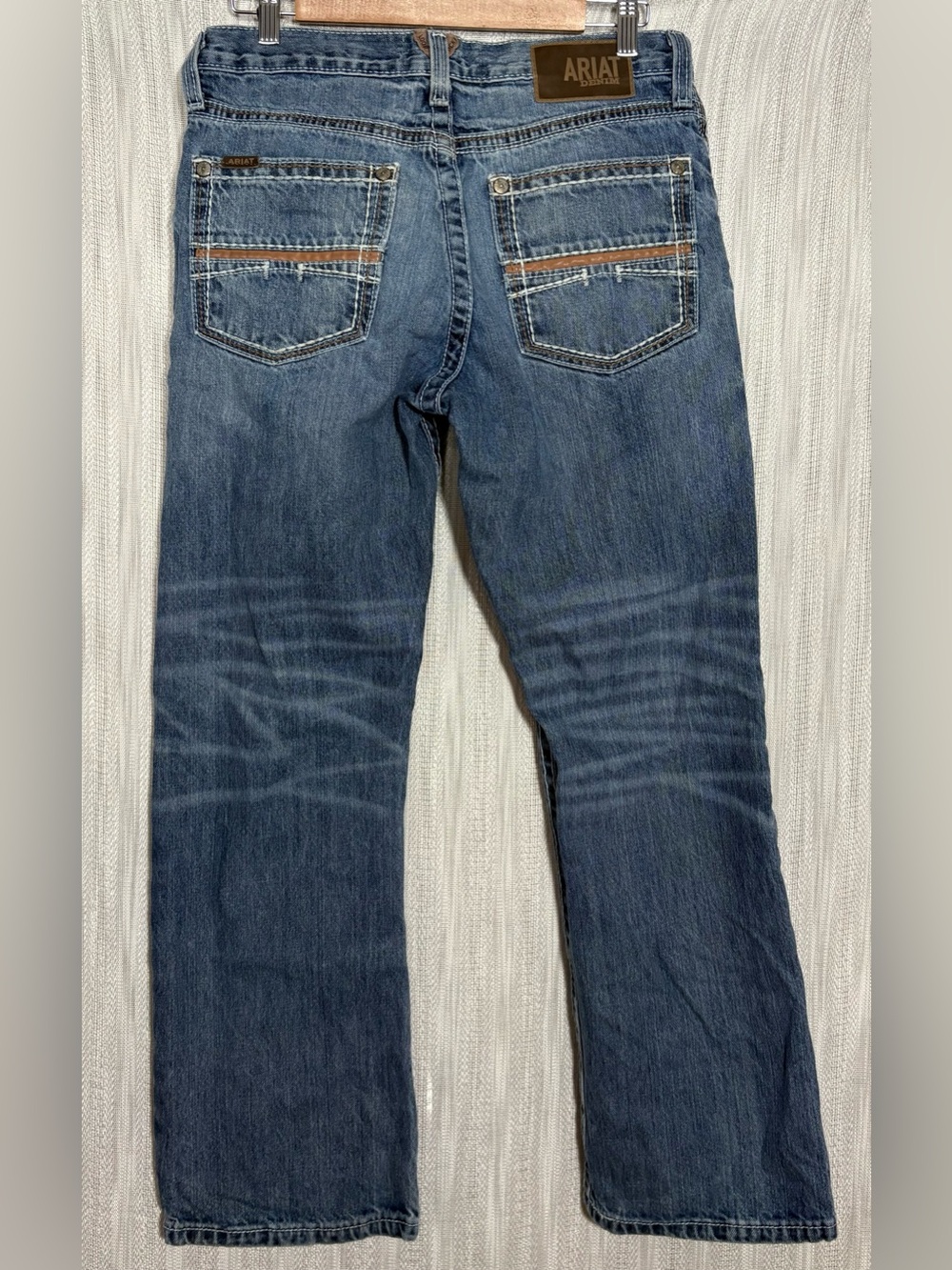 Ariat Men's 32/30 Relaxed Bootcut Blue Denim Jeans - Picture 2 of 4